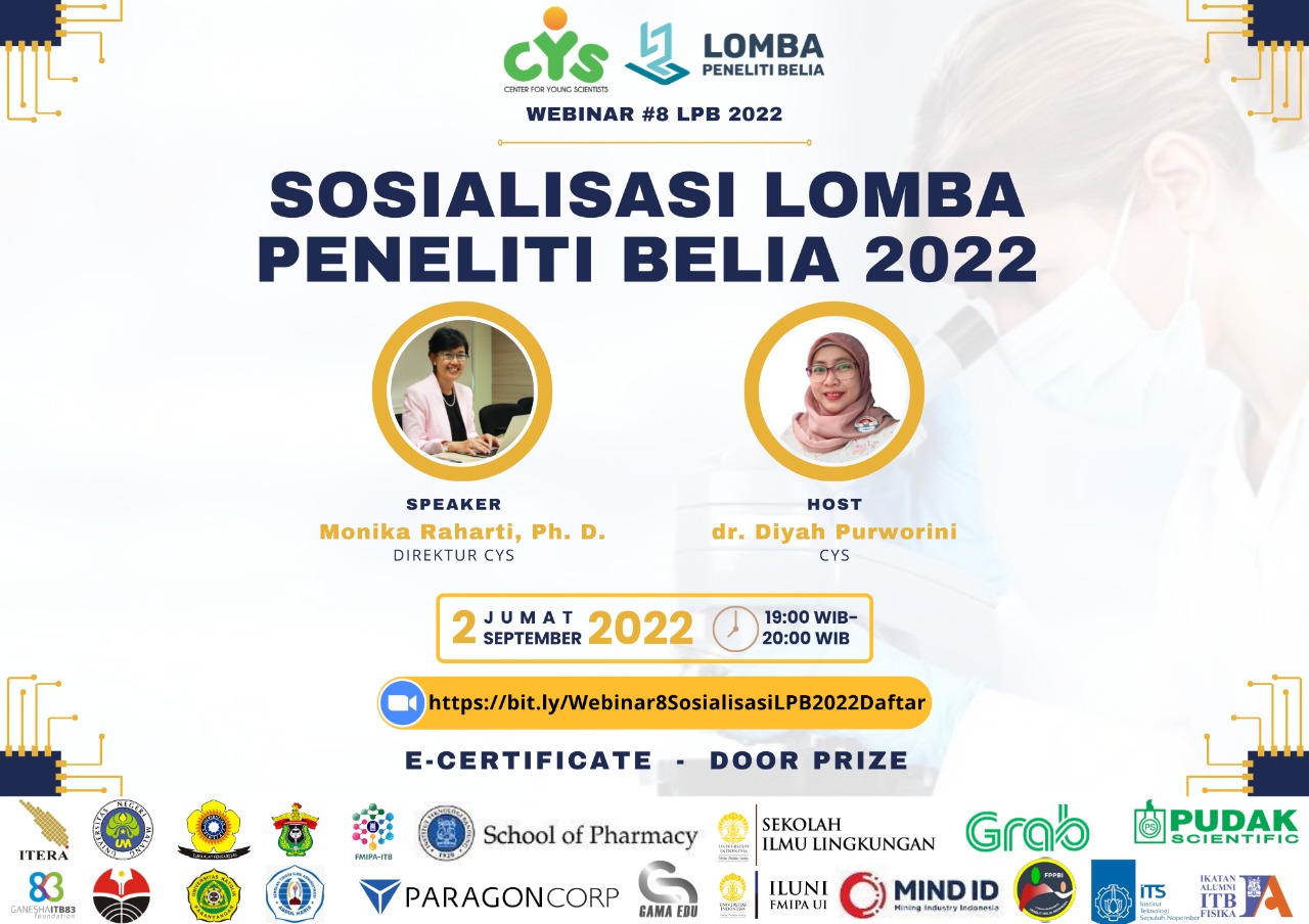 Webinar#8 - Sosialisasi Lomba Peneliti Belia 2022